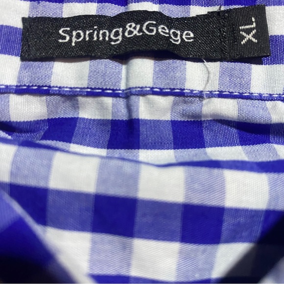 Spring&Gege Boys' Long Sleeve Plaid Poplin Button Down Shirt 💙3/$30💙 - Picture 3 of 6